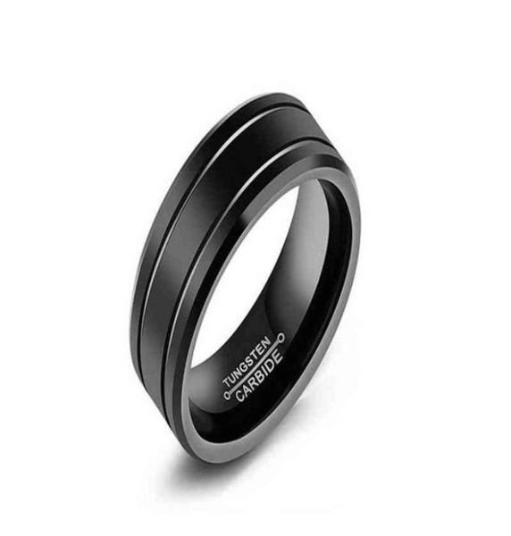 

fashion 2019 cool men tungsten carbide rings pure tungsten black rings for men jewelry 8mm wide men wedding engagement rings281r7795012, Silver