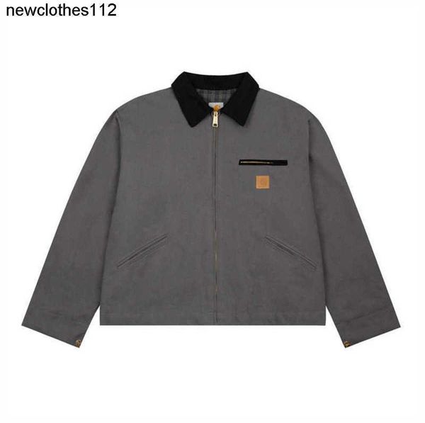 

men's jacket fashion brand carhart new washable old american detroit workwear canvas coat baxq loose design369ess, Black;brown