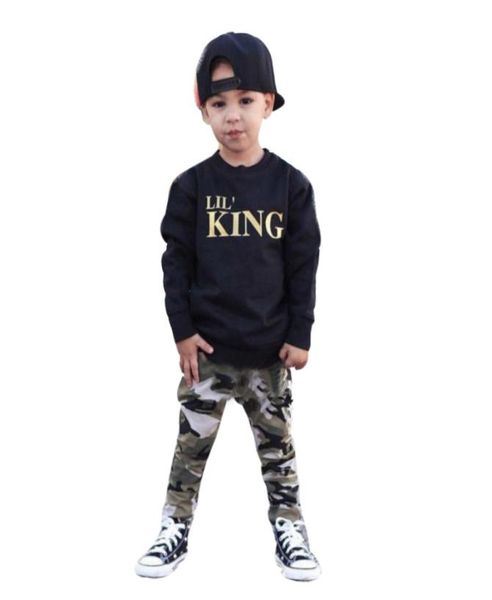 

toddler kids baby boy clothes unique letter t shirt camouflage pants outfits clothes set roupas infantis menina5081845, White