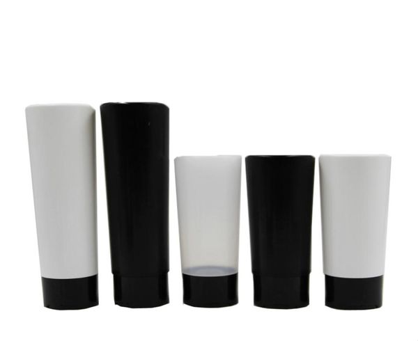 

30pcspack ldpe squeeze cosmetics tube 200ml 7oz sebastian bottles blackwhitenatural color with flip isc caps bottle7489534
