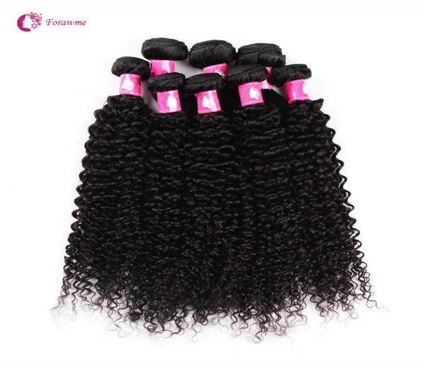 

whole 10bundleslot 7a virgin brazilian afro curly wave hair weaves 1b natural black human remy hair weft for black women fora1682156