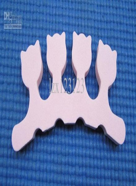 

50 pcslot pinkcat nail art soft finger toe separator for nail care manicure9652212