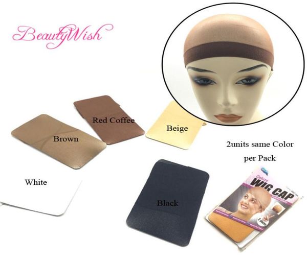 

24units of 12 pieces wig caps lace front wig stocking caps for wigs nude wig cap8541511, Black;brown