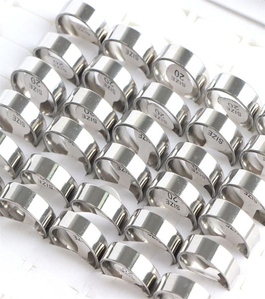 

smooth surface jewelry stainless steel cluster rings for men women fashion silver color mix style size 17 to 22mm1847939, Golden;silver