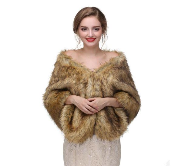 

cms11 women039s charming soft stole fur stole fur shawl cape wedding faux fur wrap evening scarves shawls women jacket prom ev2821320, White
