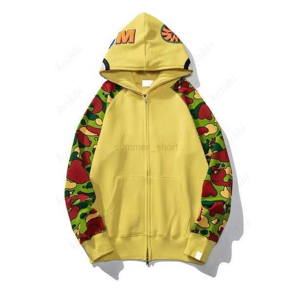 

mens hoodies designer zip up hoodie shark for woman black camouflage jacket yellow hoody hooded sweatshirt man womens long sleeve tech fleec