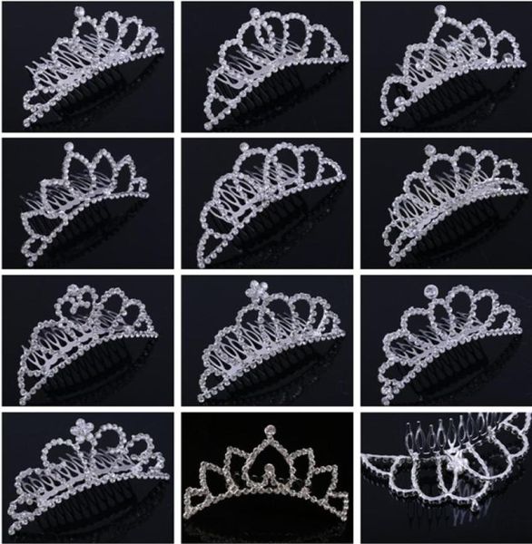 

shining rhinestone crown girls039 bride tiaras fashion crowns hair combs bridal headpieces accessories party hair jewelry for w1221847, Silver