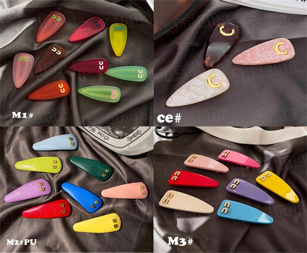 

designer letters metal duckbill clips women girls retro hair pin bangs clip vintage simple barrettes head accessories4624141, Black;brown