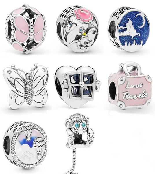 

fashion butterfly monkey alloy beads pendant charms fit original diy bracelets necklaces for women jewelry special offer5370654, Black
