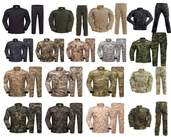 

jungle hunting woodland shooting gear shirt pants set battle dress uniform tactical bdu combat clothing camouflage us uniform no058073059, Black;green