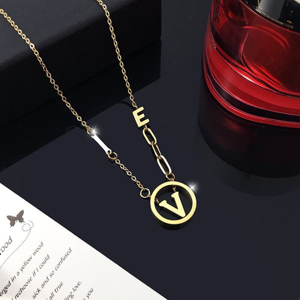 

romantic 18k gold stainless steel love necklace for women gift, Silver