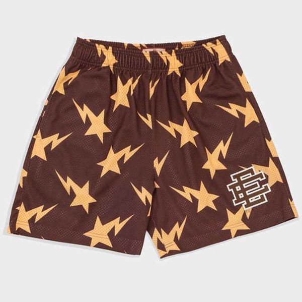 

men's fashion luxury ee shorts basic eric emanuel new york city skyline brand men women basketball pants casual loose fitness sports me, White;black