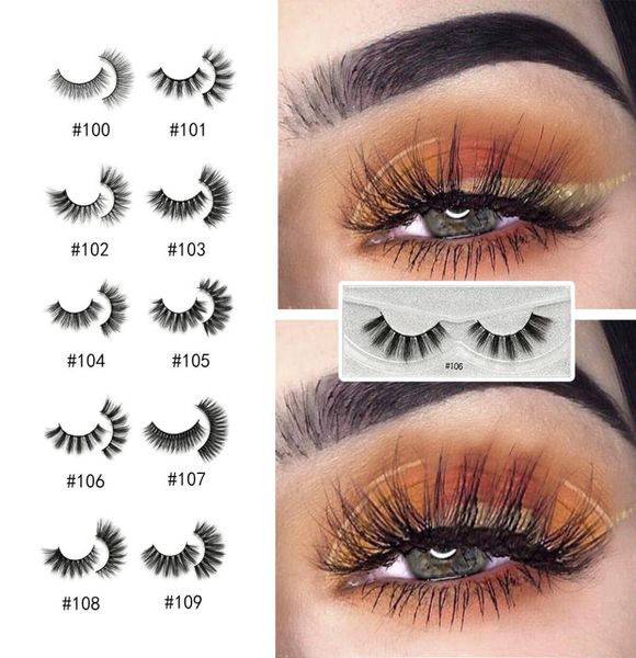 

3d mink eyelashes whole natural false eyelashes 3d mink lashes soft make up extension makeup fake eye lashes long set faux cil2679799