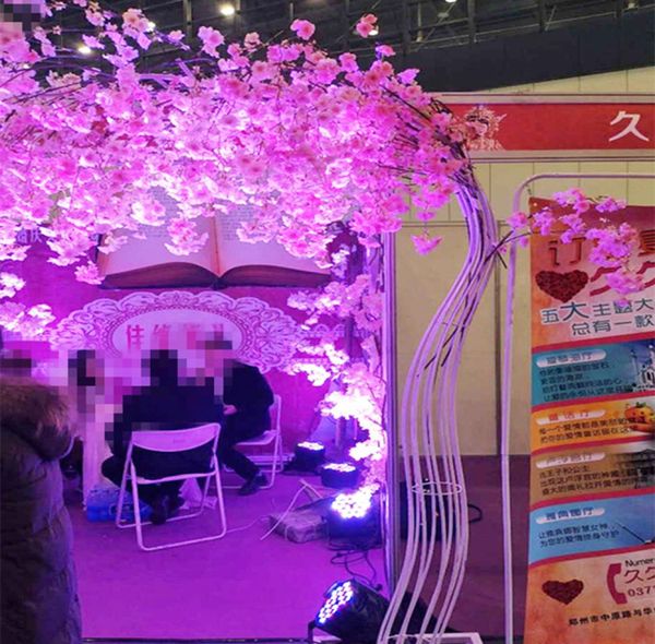 

26m height white artificial cherry blossom tree road lead simulation cherry flower with iron arch frame for wedding party props6072251