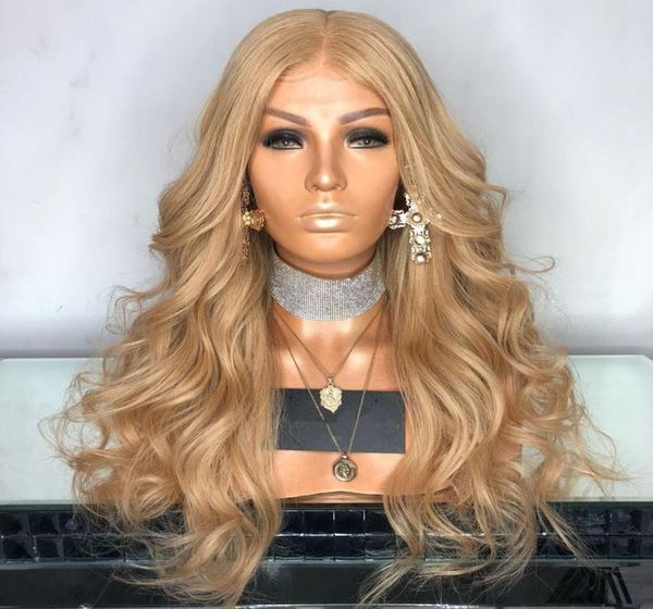 

brazilian body wave 27 honey blonde lace front wig 13x6 lace front human hair wigs preplucked with baby hair2520814, Black;brown