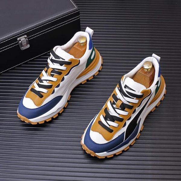

2023 summer new father shoes leisure comfortable sports platform shoes zapatos hombre a24, Black