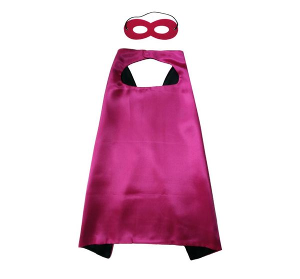 

kids superhero capes with mask 100 pcsset 2layer 7070cm satin children cosplay costumes halloween party favors9049285, Blue