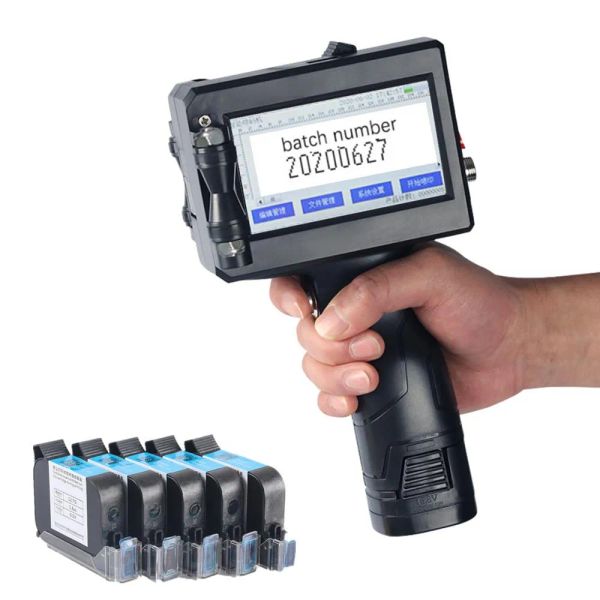 

printers portable handheld inkjet gun expiry date batch number bar code machine production time thermalprice printer, Silver