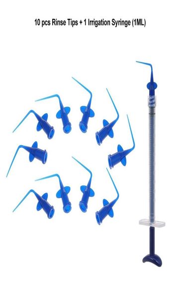 

dental irrigation syringe with 10 pieces rinse tips teeth whitening flexible composite resin rinse tip endo9926628