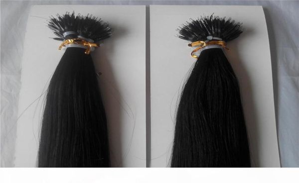 

14quot28quotnano rings indian remy human hair extensions 100g pk 1g s color 1 jet black nano tip hair extension3742280