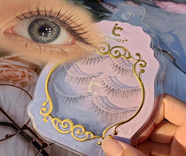 

false eyelashes 3 pairs natural short fluffy wispey korean eye lashes extension set nude makekup reusable daily bride4279019