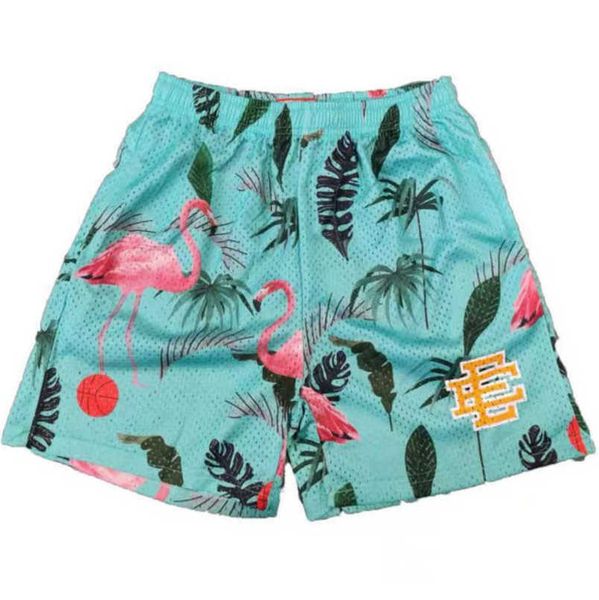 

fashion men's luxury ee shorts basic eric emanuel new york city skyline brand men women jog casual loose fitness sports beach pants mes, White;black