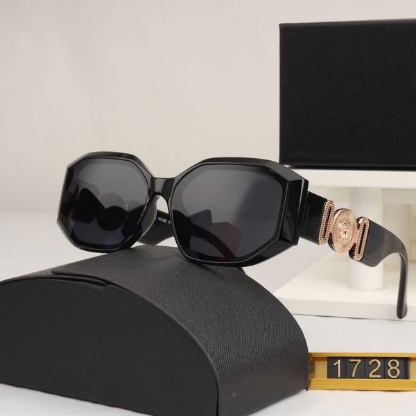 

designer versage sunglasses vercace 2023 new fanjia head hd fashion sunglasses polygonal ins style sunglasses, White;black