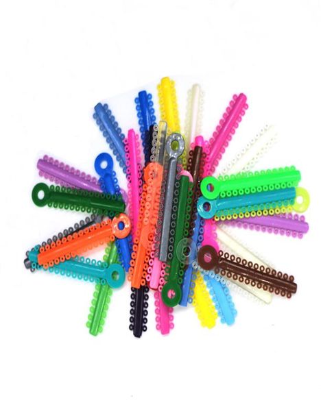 

dental orthodontic stick ligature ties rubber bands rings elastic multicolor 5 packs 1014 ties dentistrytotal 5 packs6207788