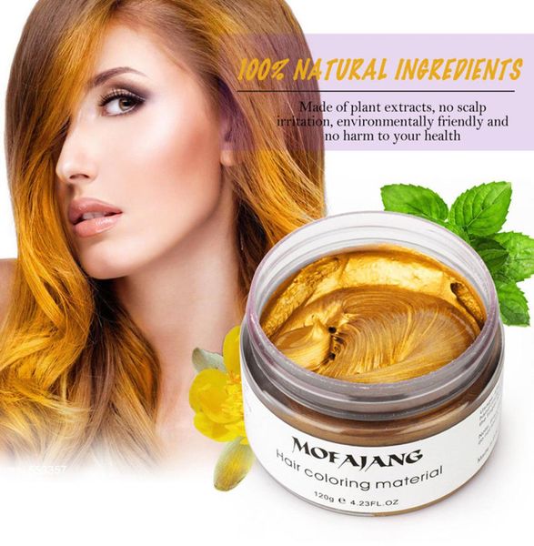 

mofajang temporary color hair wax 120g strong hold styling hair pomade easy wash 7 colors fashion cosplay4345351