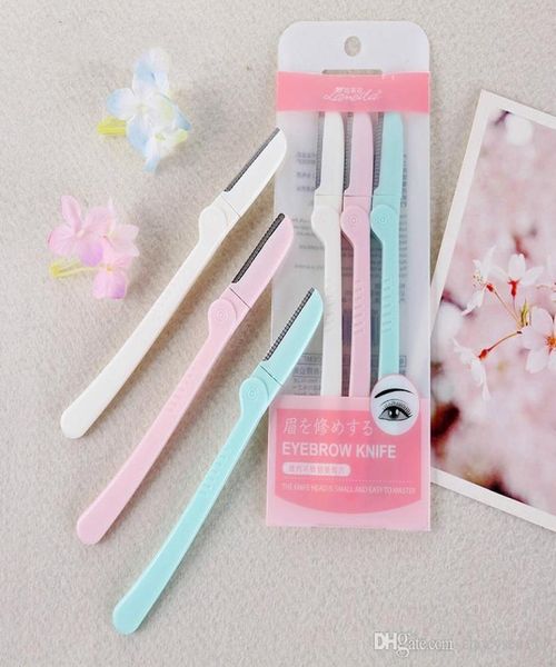 

3pcs eyebrow trimmer face razor eyebrow portable blades shaver knife hair remover set makeup eyebrow profiler tools for women 0015663004