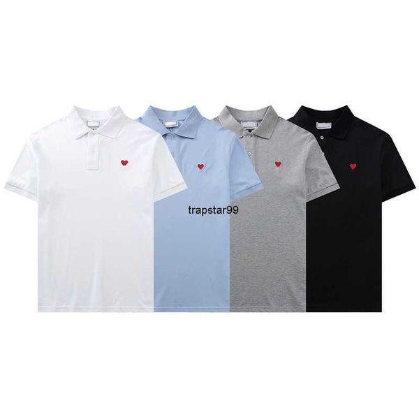

paris designer mens t shirt polo shirt amis breathable summer man geometric pattern hip hop style sport outdoors letter woman tee, White;black