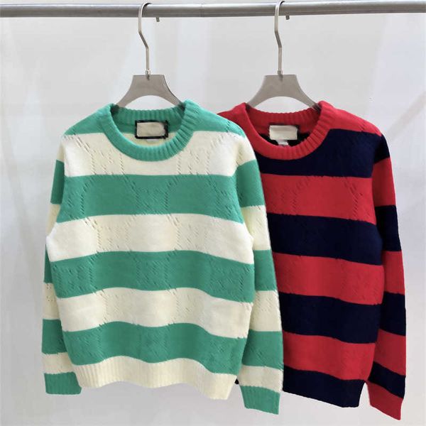 

autumn new striped sweater women knitted long-sleeved sweaters comfortable and breathable round collar collision color designer slim fit wom, White;black