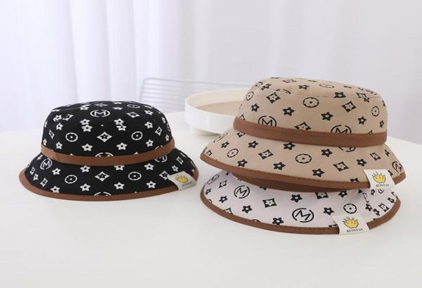 

summer spring cotton baby bucket hat for children boy girl print beach cap sunresistant visor outdoor fisherman hat7280591, Yellow