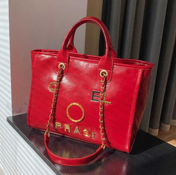 

fashion women's luxury hand bags beach bag brand ch metal badge classic totes handbags small mini pearl handbag female capacity large l