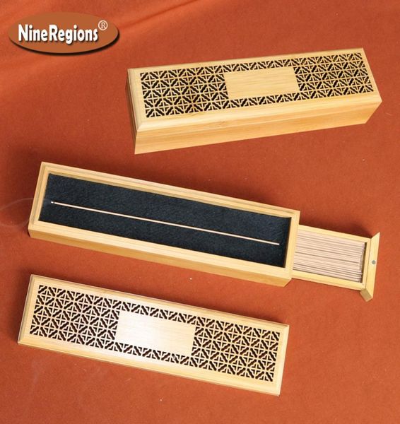 

incense stick bouble bamboo burner with drawer storage box incenso holder hollow carving lying censer chinese classical style4426840