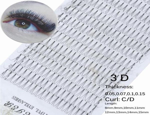 

mink premade russian volume fans false eyelashes cd curl long stem lash pre made eyelash extension individual lashes8559273