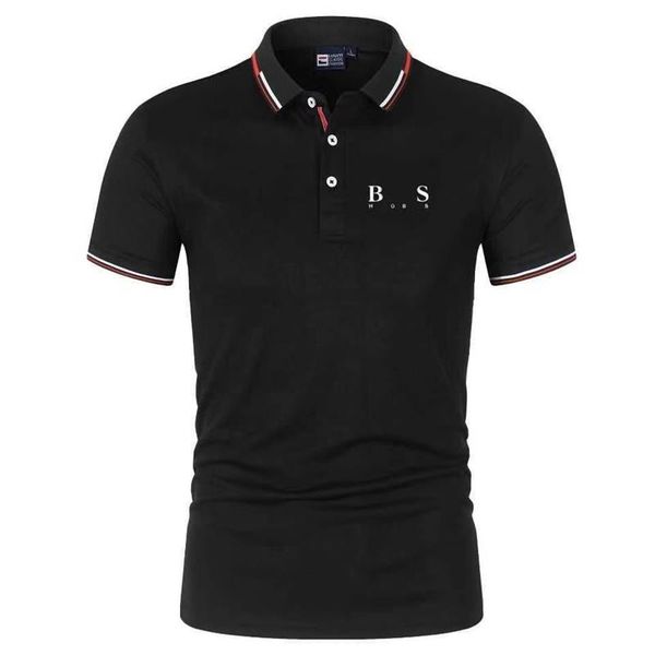 

2023 new large t-shirt fashion brand polo shirt men's summer men's short sleeve business asian size, White;black
