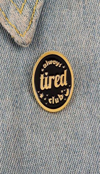 

round tired text star enamel pin black glod brooch bag clothes lapel pin sasha away badge cartoon jewelry gift for people8093163, Blue