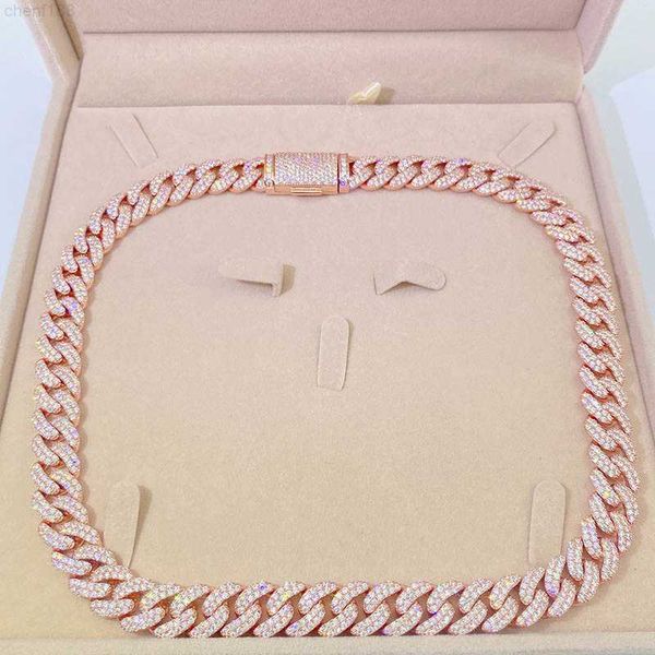 

luxury simple hip hop 13mm bold sterling silver gold plated cuban necklace