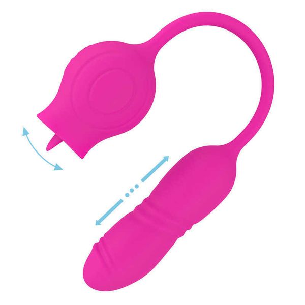 

new rose jumping egg double telescopic tongue nipple female device products