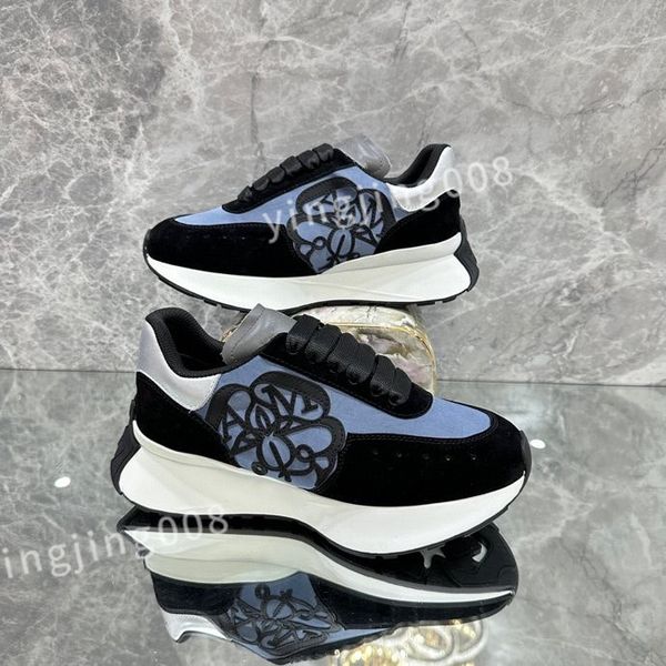 

2023 new luxury men women casual shoe canvas sneaker platform triple lace up canva fashion chaussure size 35-46 xinshidai230404, Black