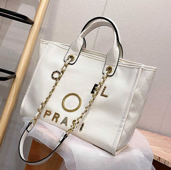 

women's fashion luxury hand bags beach bag brand ch metal badge classic totes handbags small mini pearl handbag female capacity large l