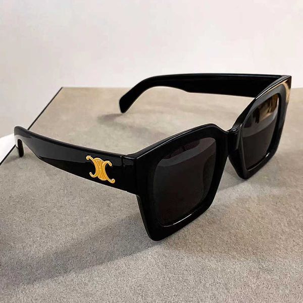

arc de triomphe box black versatile premium sense ins style large face slim sunglasses female, White;black
