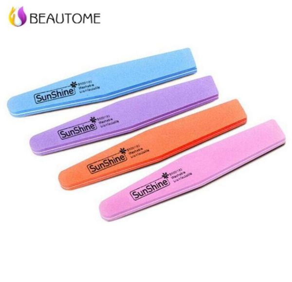 

5pcslot beautome mix color sunshine sponge shaped diamond nail buffer file washable 100180 nail buffer for finger polish2961397