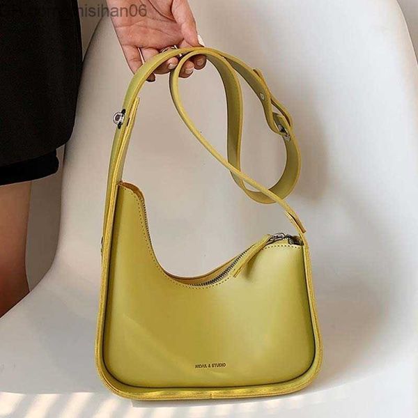 

evening bags luxury crossbody bags for women leather lemon color shoulder casual satchels wide straps fashion handbag 220819 z230630