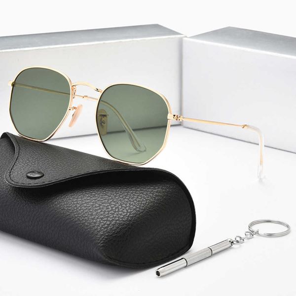 

new classic polarized sunglasses women designer 2023 luxury brand alloy metal polaroid hd tempered glass lens retro sun glasses uv400 3548, Black