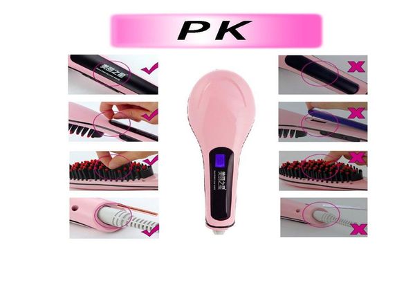 

beautiful star nasv hair straightener straight hair styling tool straightening comb digital temperature controller by dhl6693252, Silver