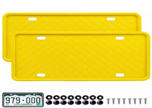 

mingshore silicone license plate frame with 6 drainage holes rustproof weatherproof rattleproof us ca car 2 pcs license plate9488492