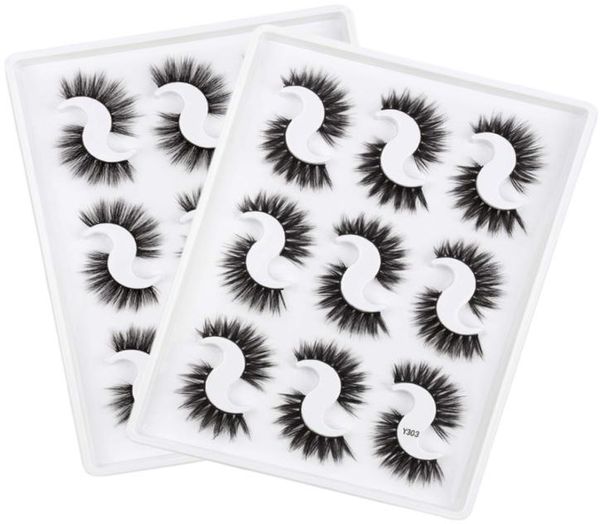 

3d mink lashes boxes eyelash packaging 9 pairs natural makeup eyelashes8053537