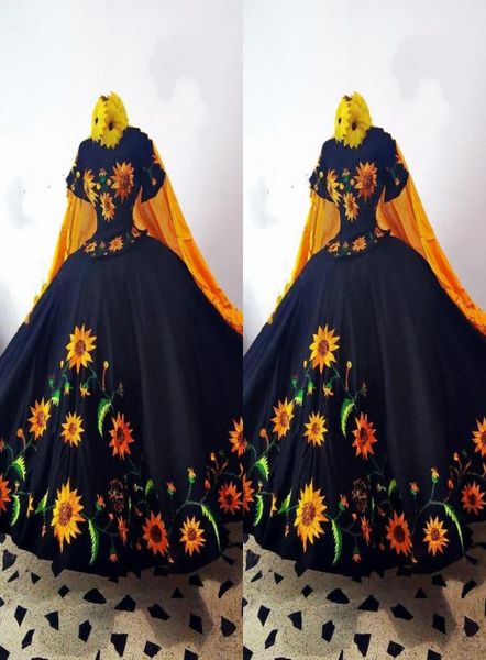 

2023 fashinable mexcian quinceanera dresses embroidered off shoulder bow charro sweet 15 dress party formal gowns theme vinatge7057710, Blue;red